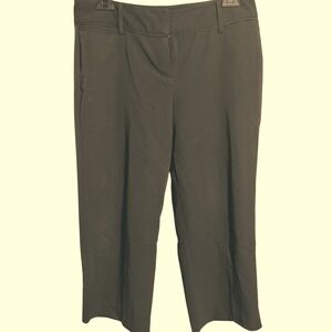 Larry Levine Olive Green Dress Pants Career Trousers Casual Women's Size 10